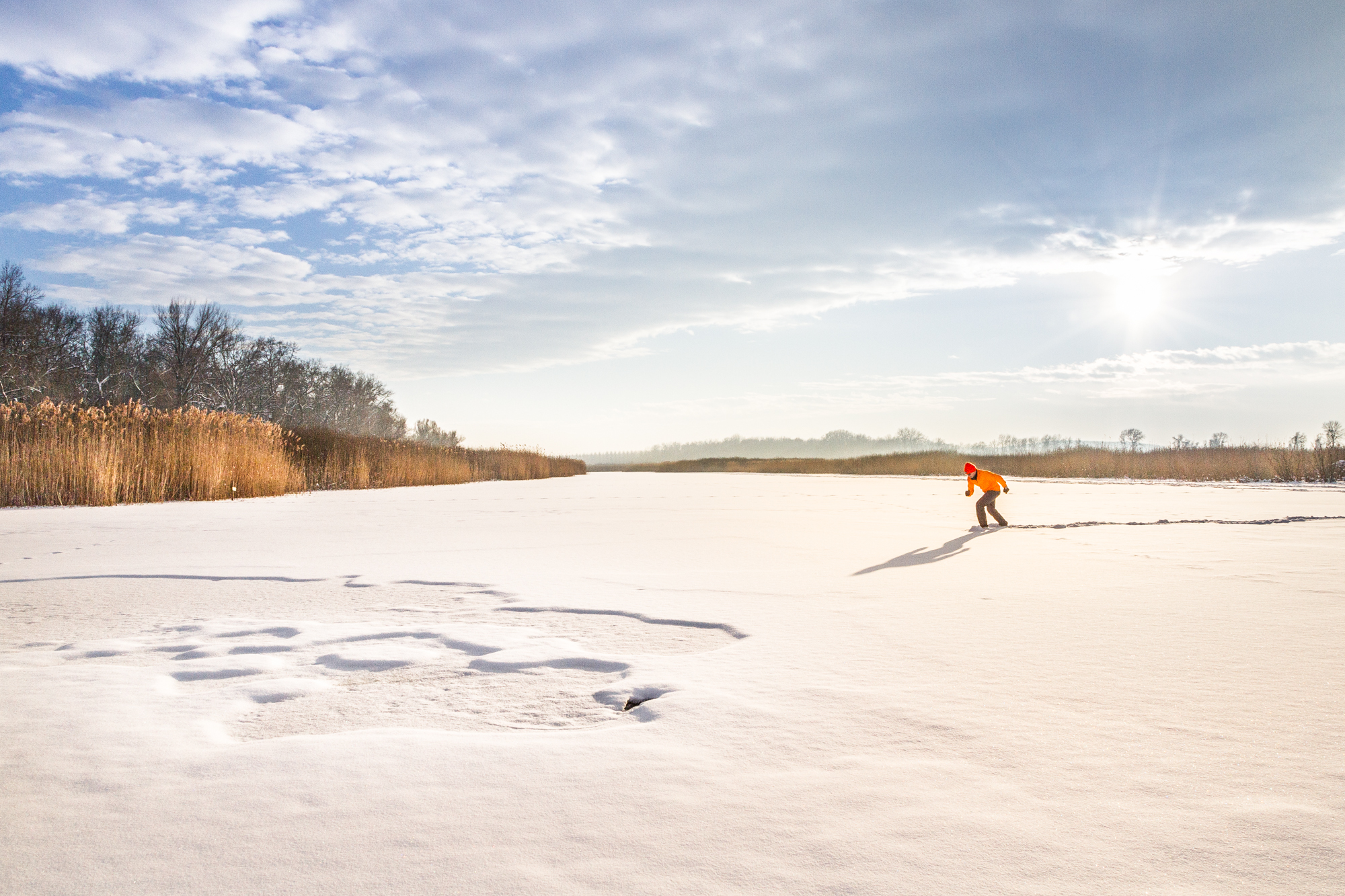 Obedska Bara na ledu.