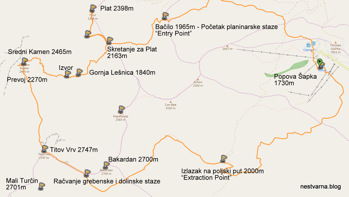 Mapa akcije Šarplanina 2017